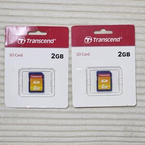 2 Pack Transcend 2GB SD Secure Digital Memory Card for Older Cameras